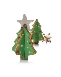 Caja de 6 uds de Molde Galletas Arbol Silicona, 30 Cm Ibili 872600