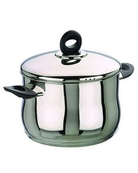 Olla Con Tapa Acero Inoxidable Bali  22 Cms,  Valida Para Todas Las Cocinas Ibili 660222