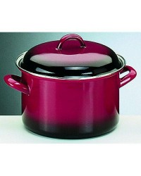 Caja de 4 uds de Olla Recta Con Tapa Volcan Acero Esmaltado 28 Cms. Ibili 930228